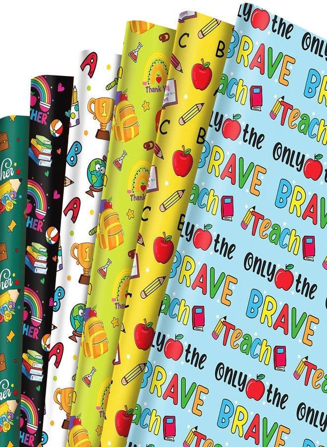 هواف ورق تغليف هدايا للمعلمين من HOWAF، ١٢ ورقة، مناسب للأعمال اليدوية، ورق تغليف هدايا شكر للمعلمين، زينة هدايا أسبوع تقدير المعلمين، هدايا حفلات أسبوع تقدير المعلمين - Image 1